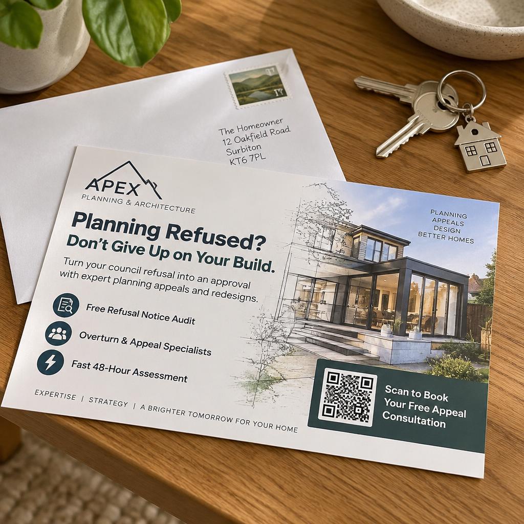Homeowner Planning Refusal Appeal Postcard Mockup